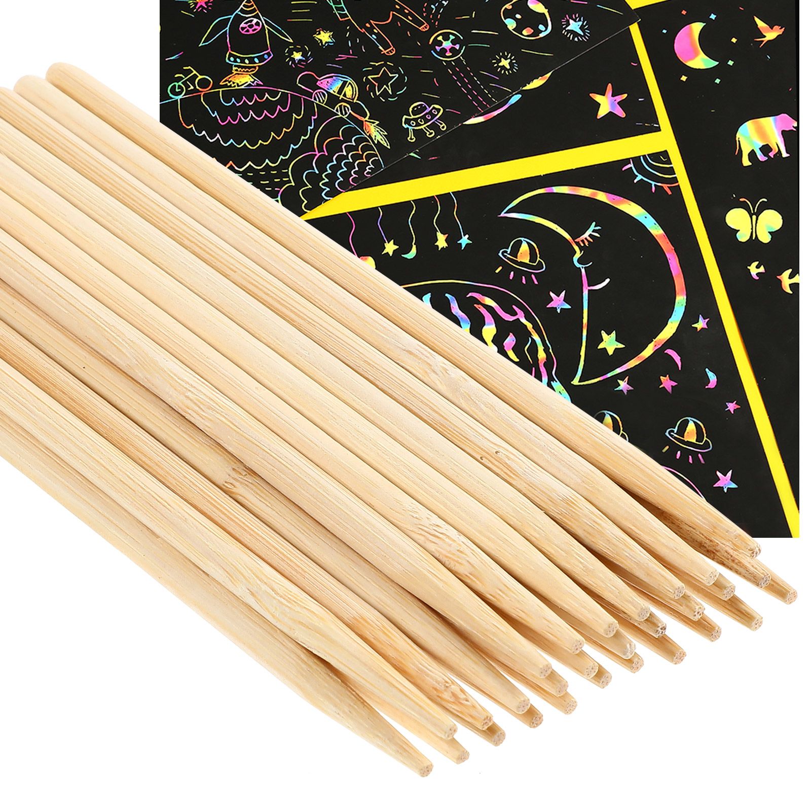 30pcs Scratch Bamboo Pens Wax  - Wood Filler Stick recensione e prezzo